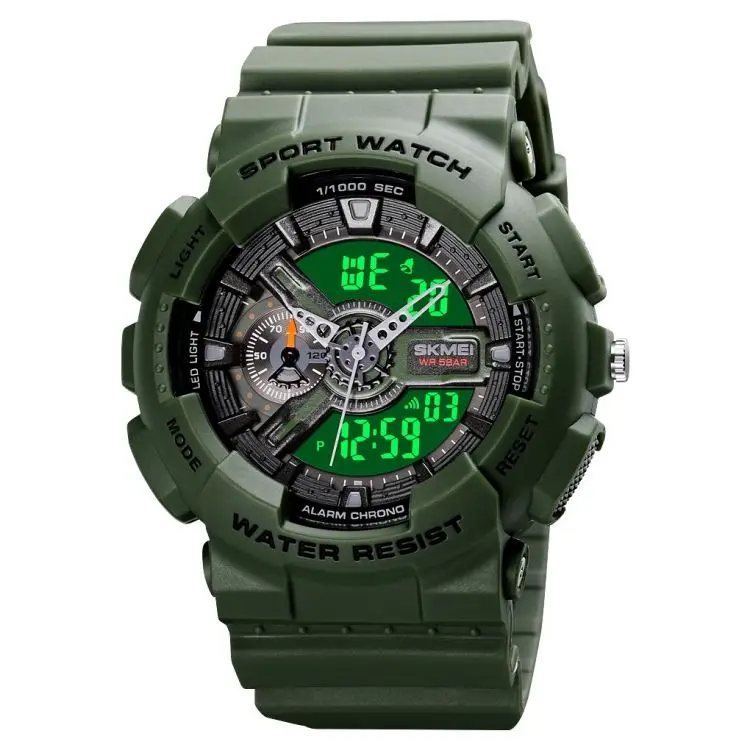 Hot Sale SKMEI 1688 LED Dual Time Digital Display + Pointer Luminous Sports Electronic Watch