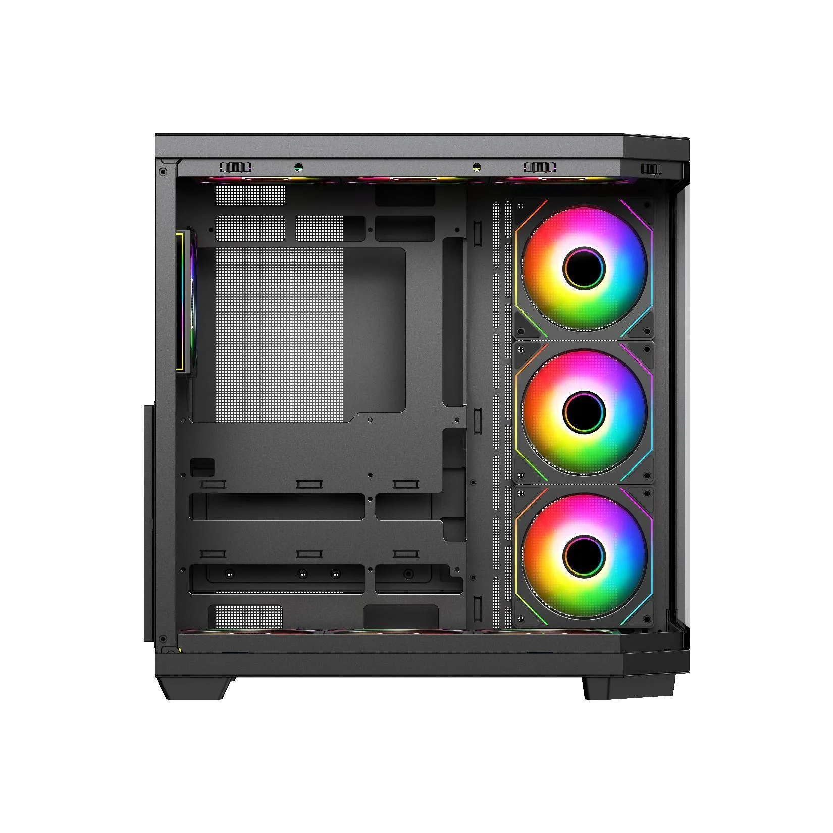 New model customized double-sided glass side Seaview computer case ATX wide capacity esport server chassis