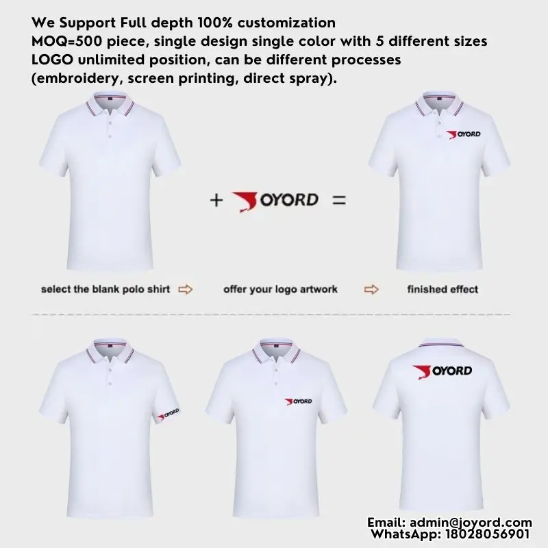 ready to ship Regular fit straight cut man shirt polo elegant pique cotton golf polo shirt Three-button shirt style polo collar