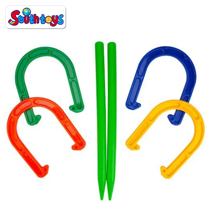 Outdoor Sport Plastic Horseshoe Throwing Game Toy For Kids And Adults