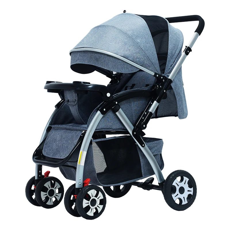 Hot Selling 2021 Fashion baby stroller Luxury Pushchair Leather Baby Stroller 3 in 1