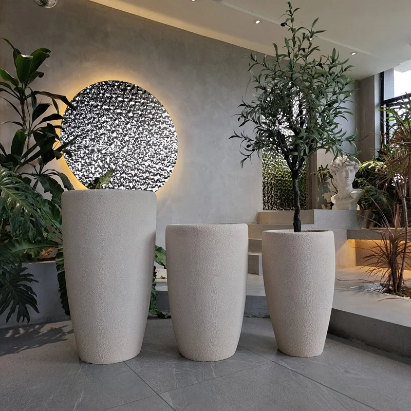 High quality fiberglass resin FRP flower pots and planters flower gardening planter pots mold for outdoor decoration