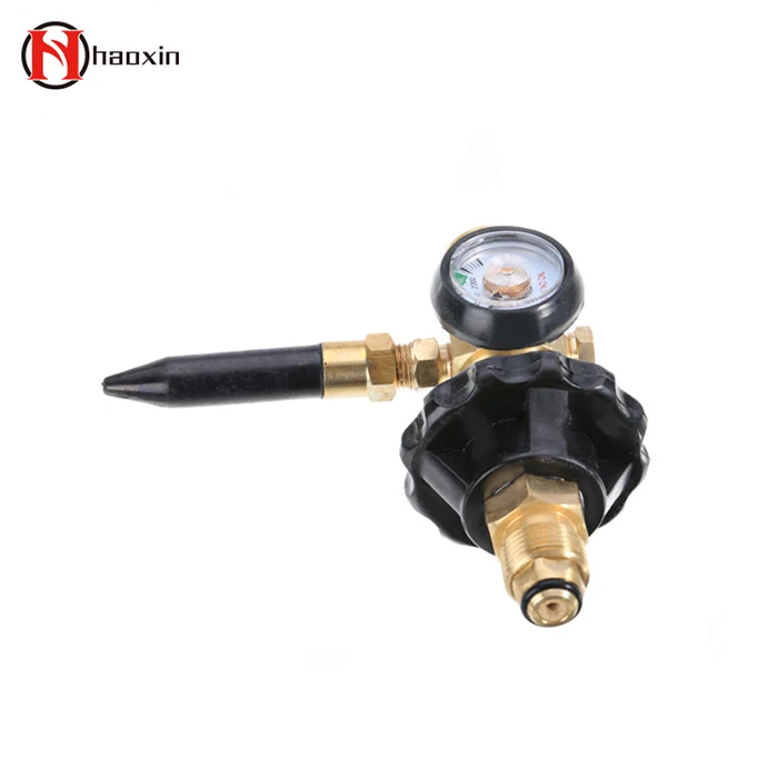 Good quality inflator balloon brass helium regulator with rubber tilt valve