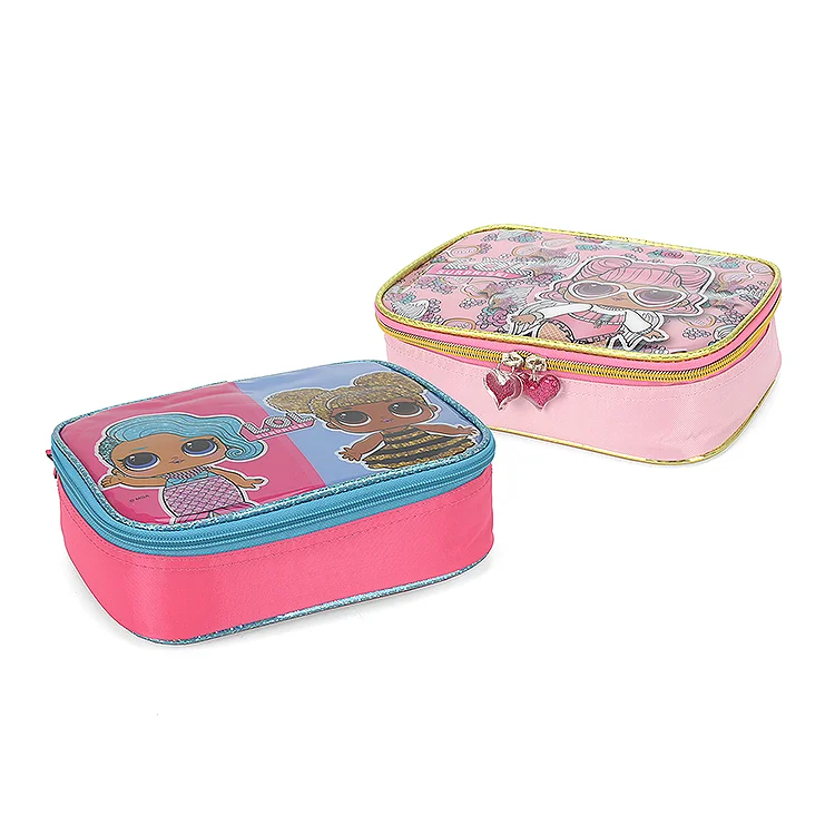 Custom Print Popular Cute Cartoon Large Capacity Kids Girls Pencil Case Bag