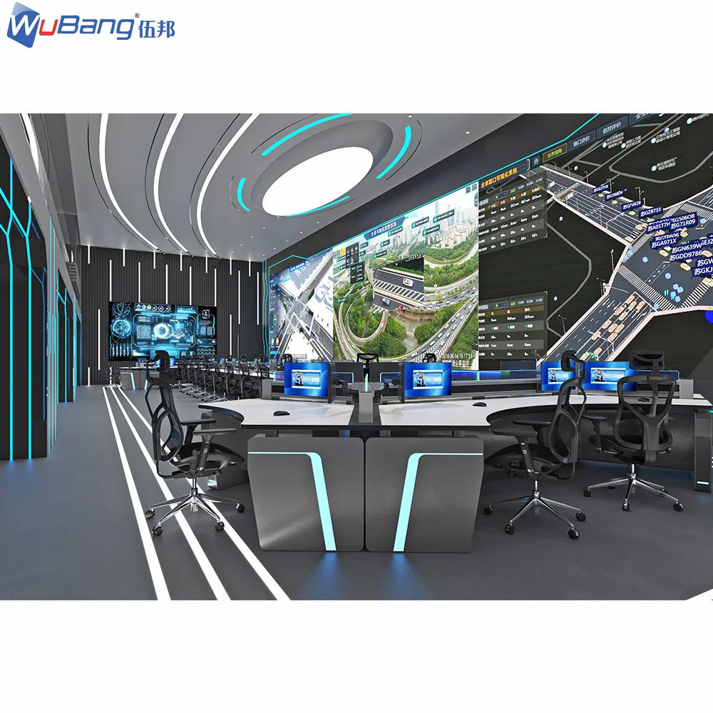 factory direct sale custom computer command center console air controlled workstation control room console