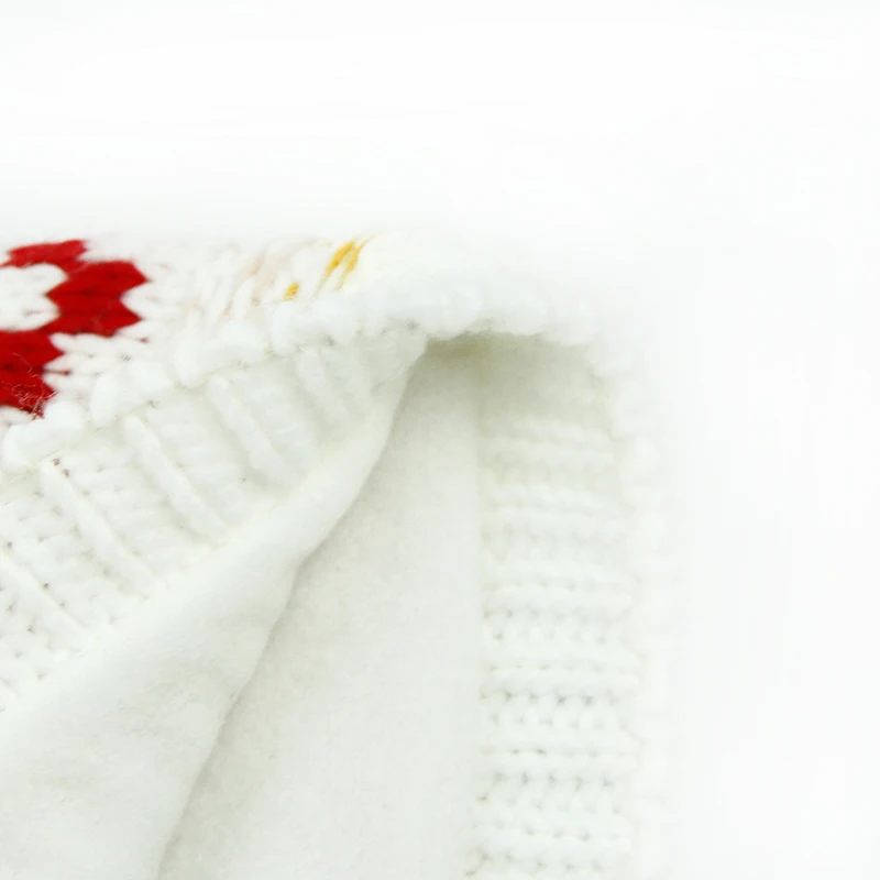 Wholesale fashion custom logo warm colorful 100% polyester RPET jacquard hat for winter