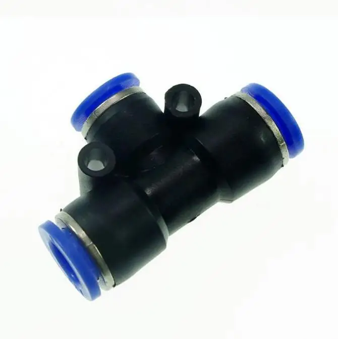 Pneumatic 12mm to 12mm PE12 Connector Tee 3 Way Air Push in Fitting Quick Fitting