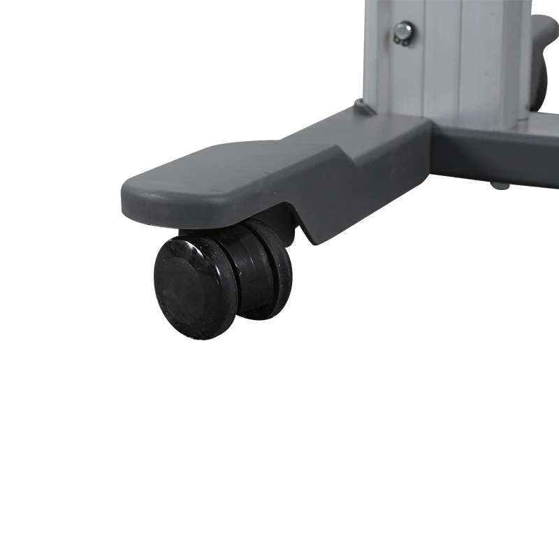 PS-02 Portable Multi-function Adjustable Aluminium alloy+wooden table Overbed Bedside Table With Wheels For Home And Hospital