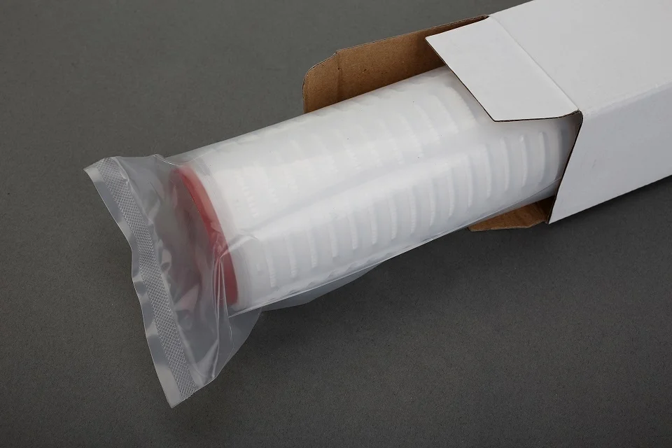 Naturally Hydrophobic PTFE Membrane 0.45 Micron air filter cartridge fine filtration used in Steam Sterile Filtration System