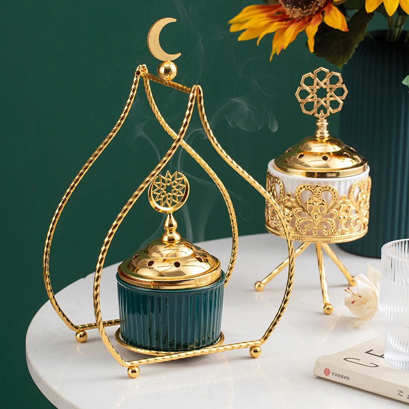 High quality handmade arabia market home decoration burner incense promotional gift ceramic incense burner