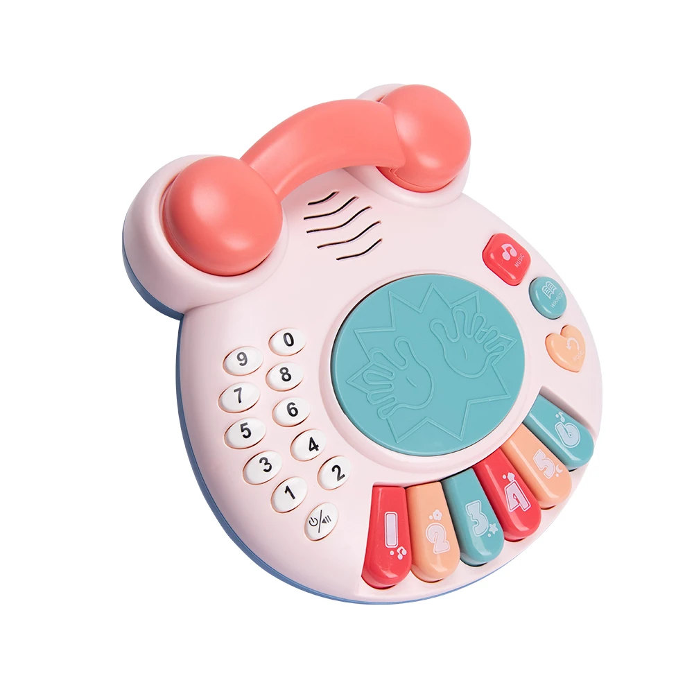 
Children Educational Baby Musical Drum Telephone Piano With Light 