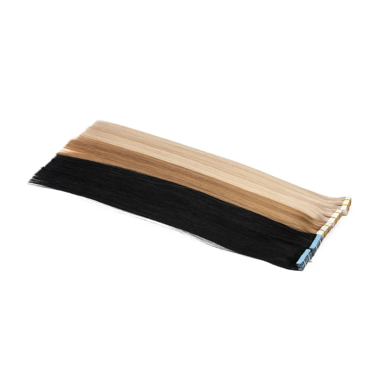 Wholesale straight hair tape extensions Russian human hair extension vendors manufacturer  tape hair extension