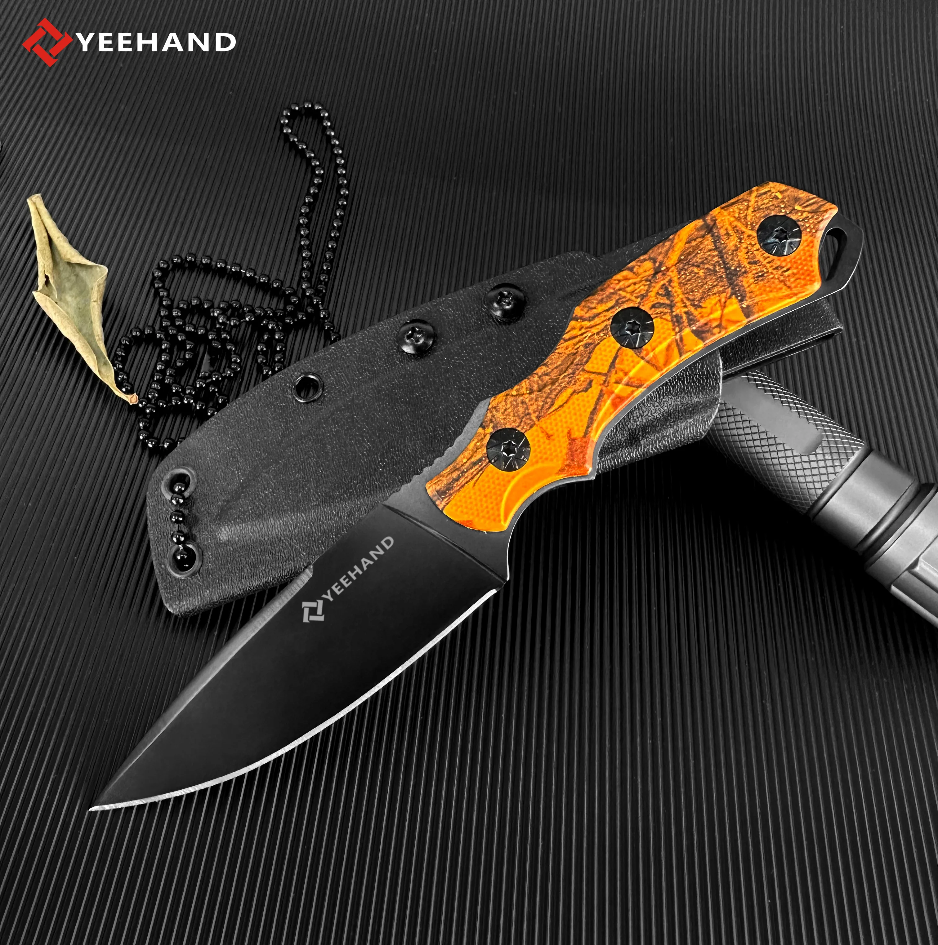 Outdoor hunting knife 3cr13 stainless steel neck knife fixed blade hunting survival knife