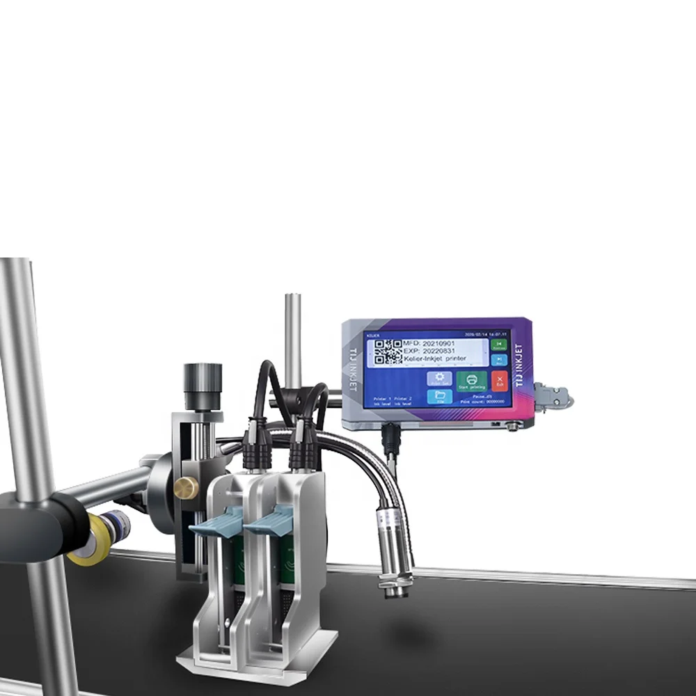 Kelier 2023 new automatic continuous inkjet printing machine date code online inkjet printer