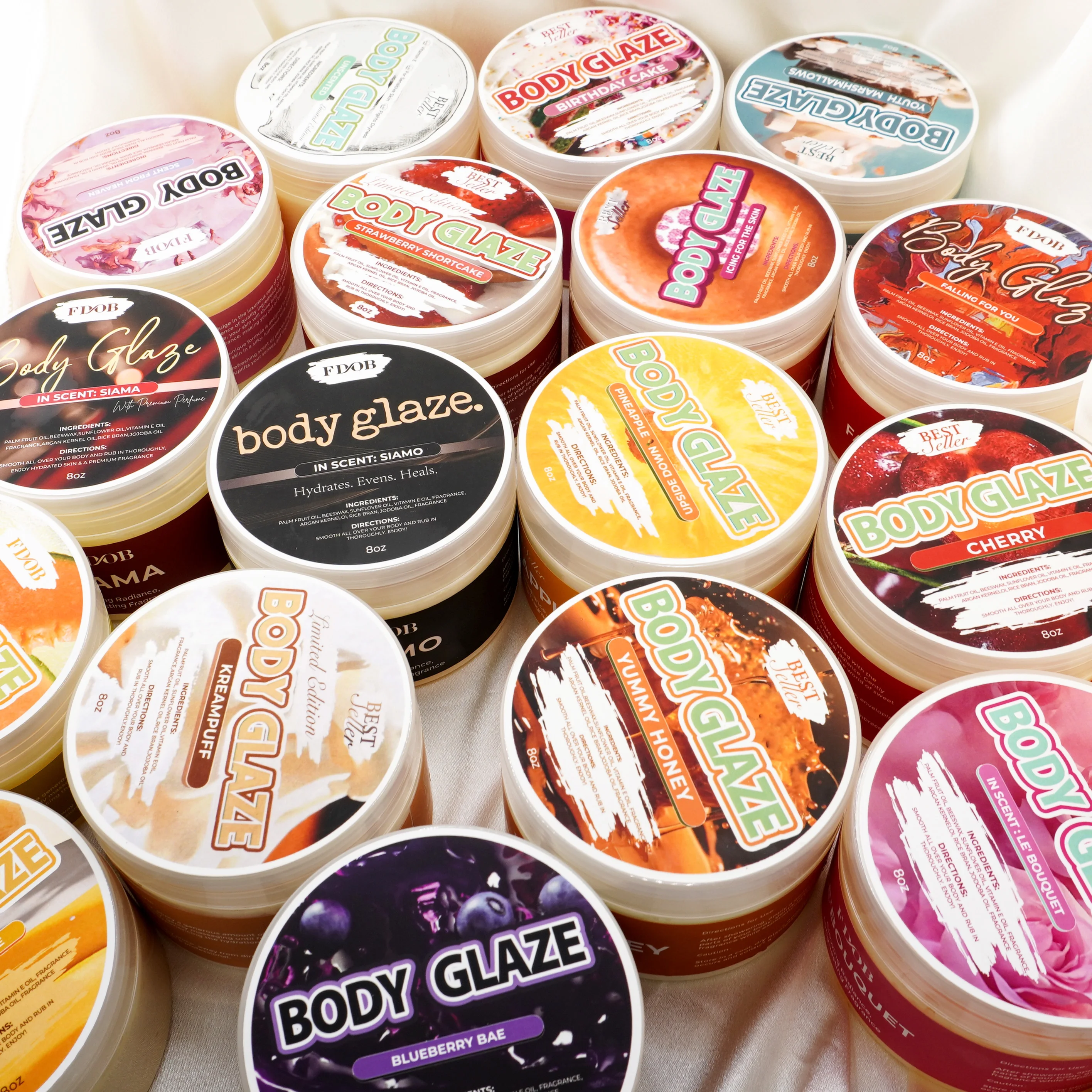 OEM butter glaze butter perfume shimmer body lotion fragrance free suitable for sensitive and dry skin