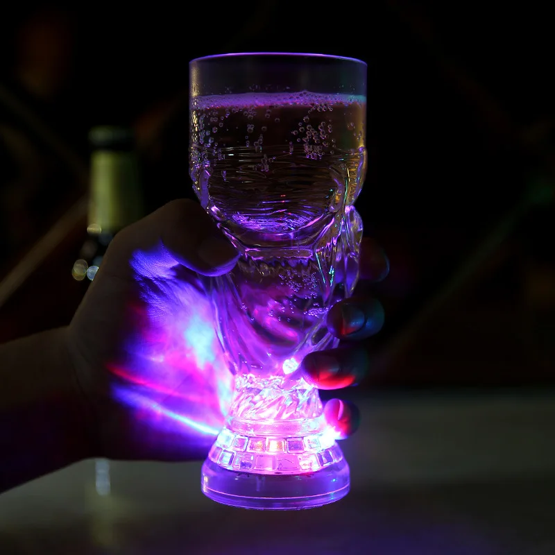 2022 Qatar World Cup Hercules  Trophy Luminous  Football Cup New Water Sensing Plastic Fans Cheering Wine Beer Cup