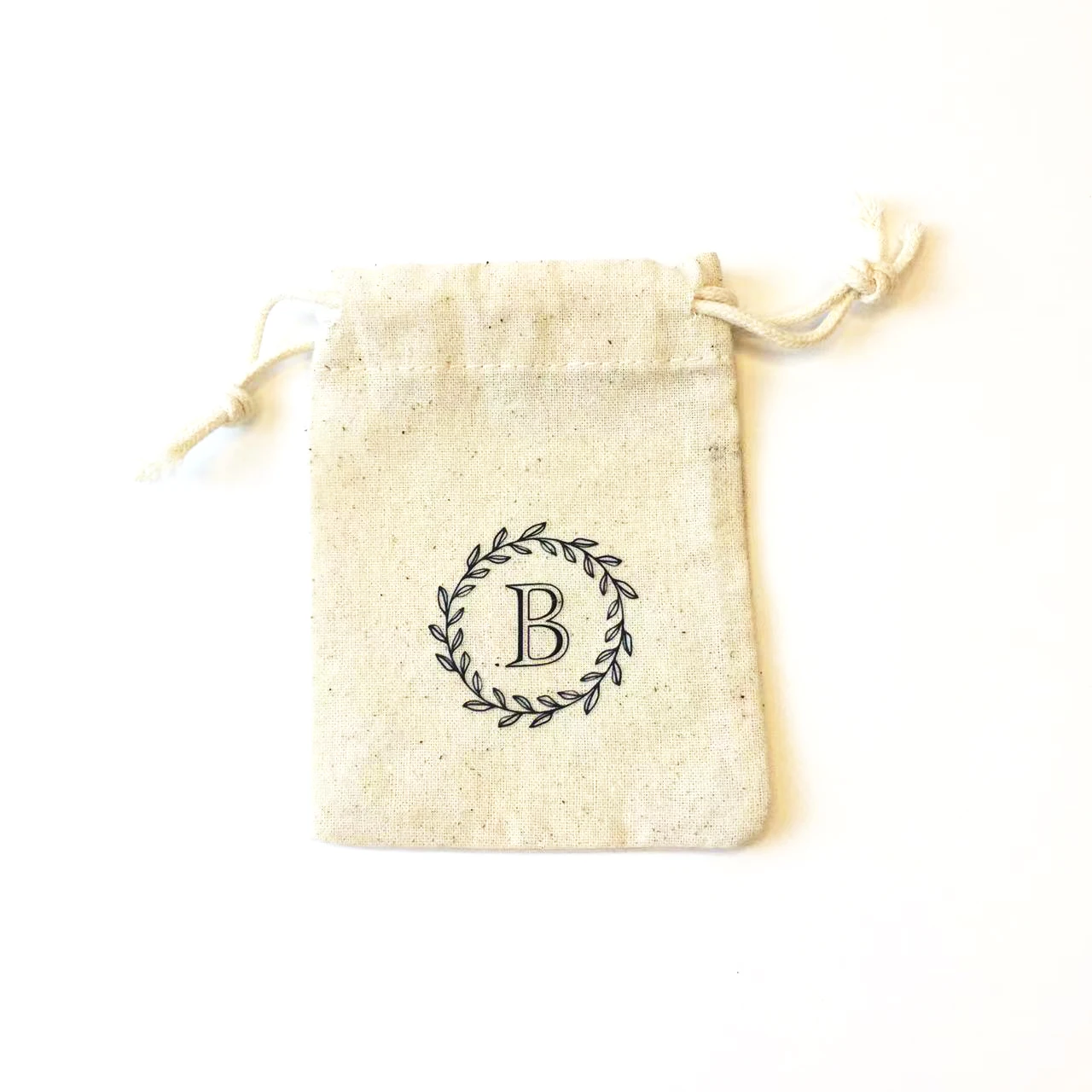 Small Mini Cotton Double Drawstring Bags Reusable Muslin Natural Color Packing Candy Jewelry Gift Bag Organic Cotton Dust Pouch