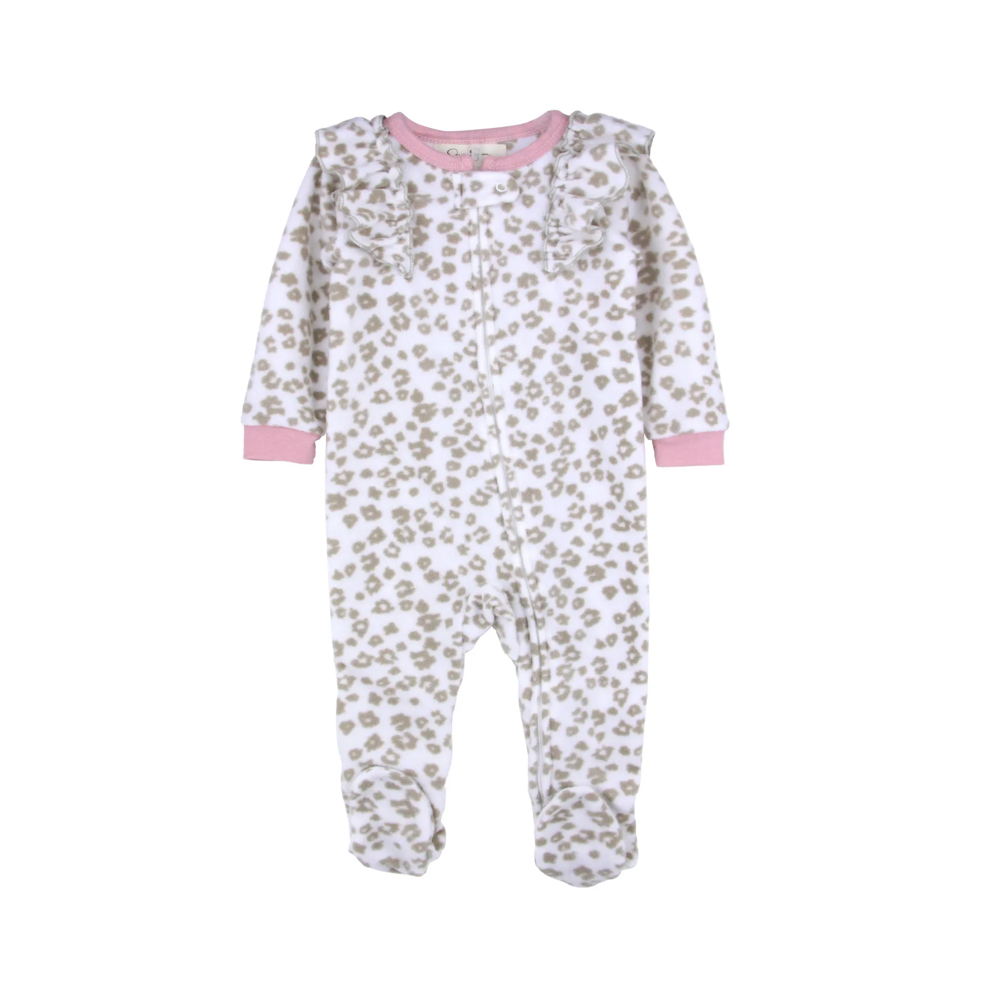 Fleece infant jumpsuit boy girl zipper romper cartoon animal printing pajamas baby clothes wholesale bodysuits