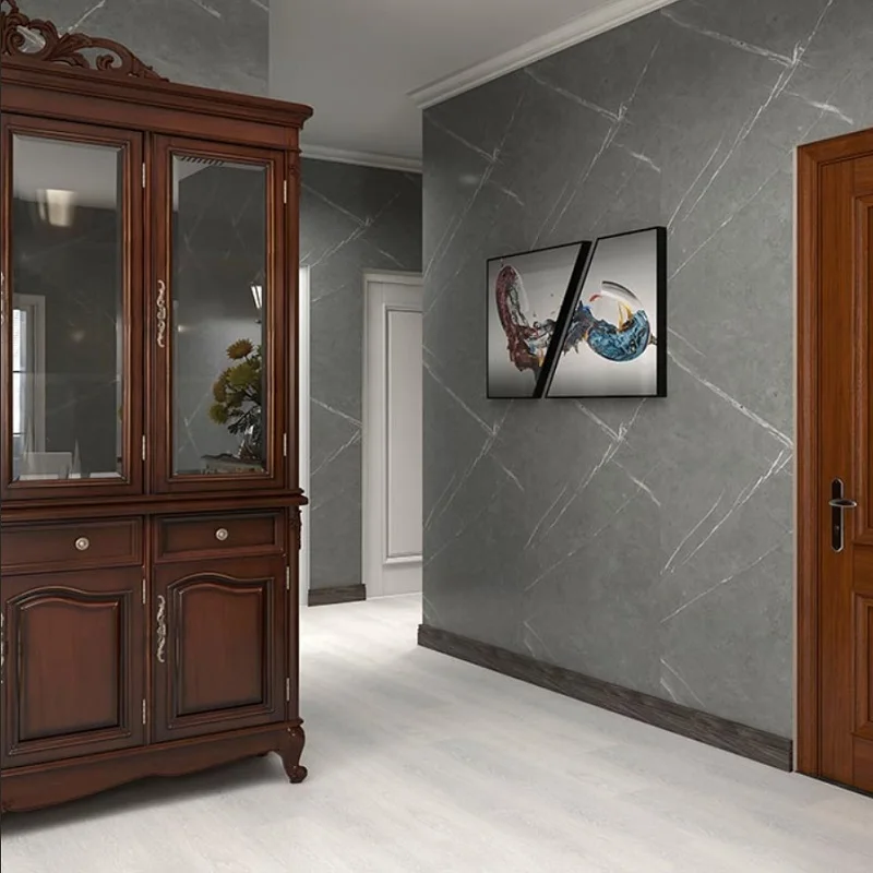 China Wholesale Indoor Decoration Wood Grain Composite SPC Wall Cladding Panel