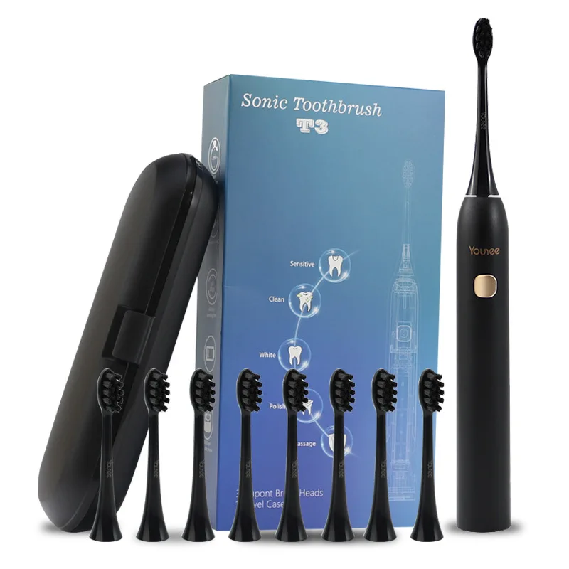 OEM High Frequency Sonic Electric Toothbrush Smart 2 Minutes Timer Oral Care Teeth Cleaning Brush For Traveling