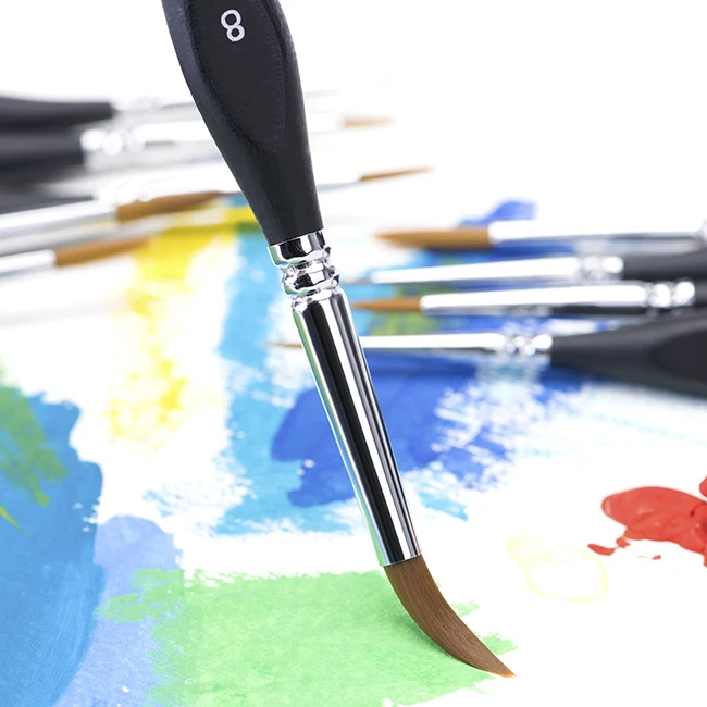 10Pcs Nylon Artist Paint Brush Set Liner Paint Brush For Painting And Line Work