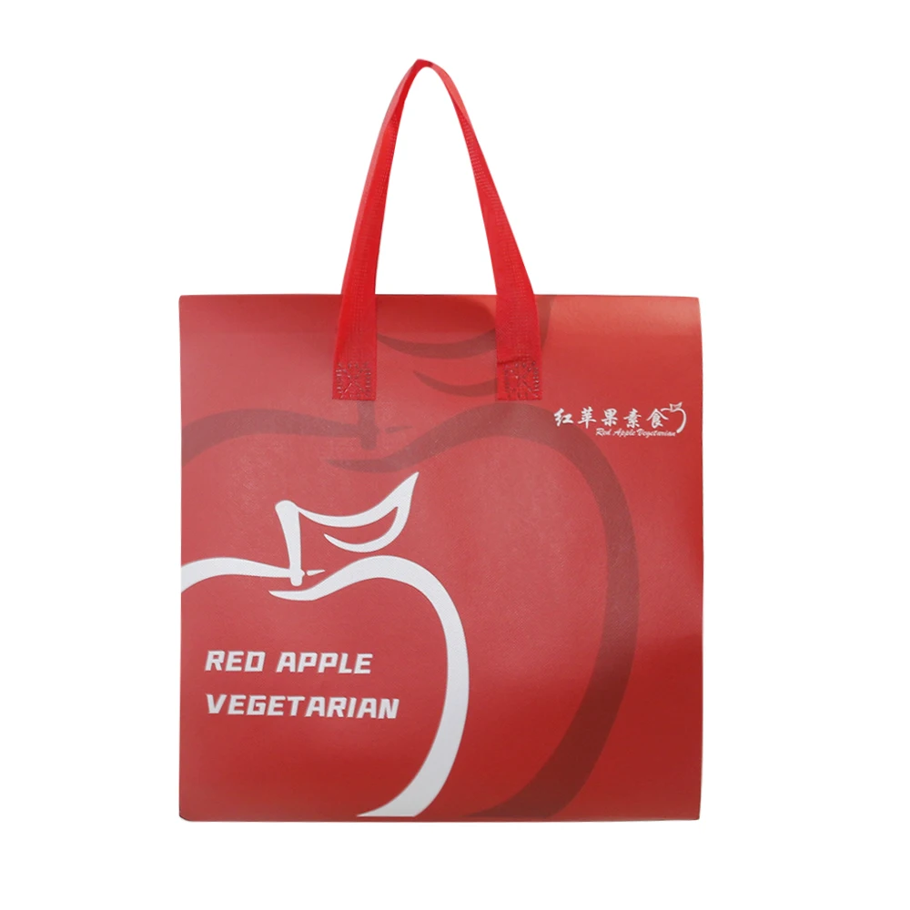 Wholesale Food Takeaway Thermal Insulation Waterproof Red Tote Biodegradable Disposable Cooler Bags