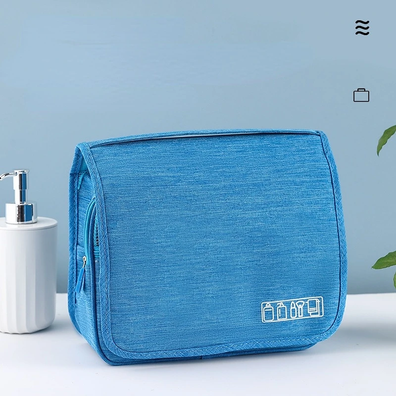 Makeup Bag Logo Custom Organizer Foldable Cosmetic Wash Kit Travel Toiletry Bag Hanging Roll-up