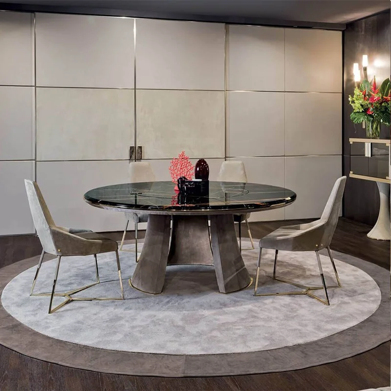 Factory Price Home Designer Royal Modern Luxury Large Mesa Luxo New Design Trendy Natural Marble Tabletop Oval Dining Table