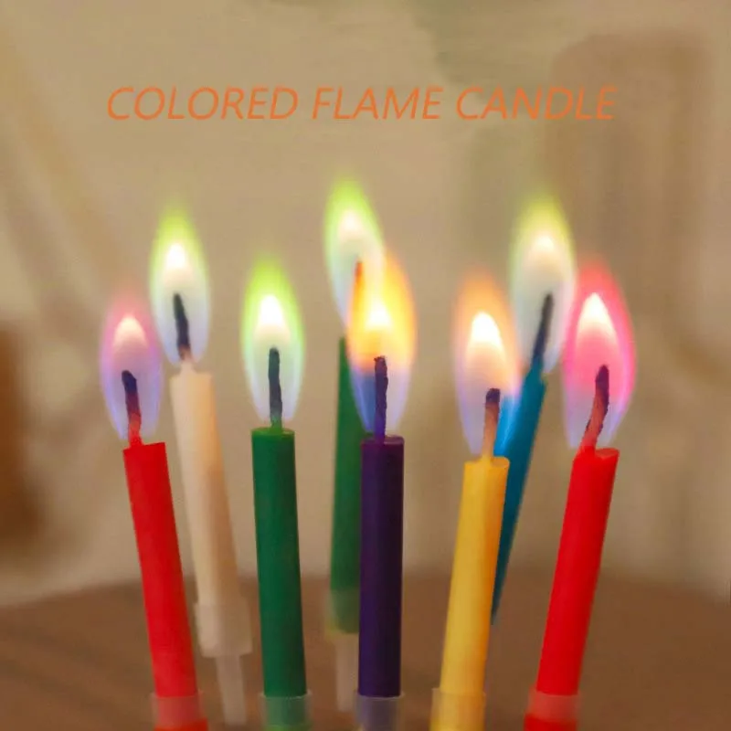 Creative Colorful Flame Candle Sparkling 6pcs/Set Birthday Candles Festive Magic Cake Candle Birthday Gift