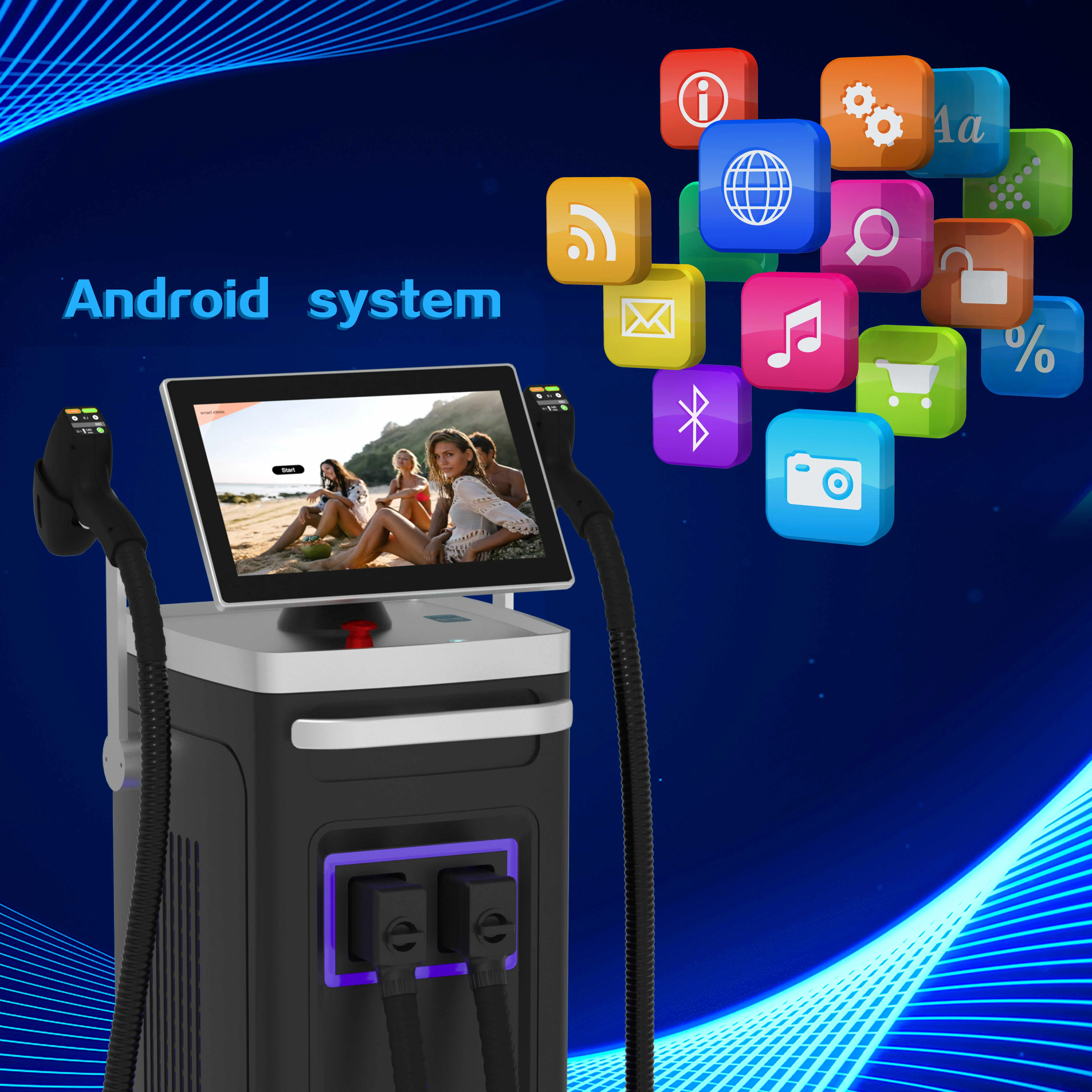 2024 Newest Ice Platinum Titanium 800w 1600W Diode Laser 808 Diode Laser Hair Removal Machine WITH Hair follicle analyzer