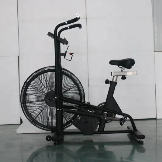 DeZhou OBISON gym exercises exercise Air Bike cardio Belt drive Displays time distance calories speed RPM and heart rate