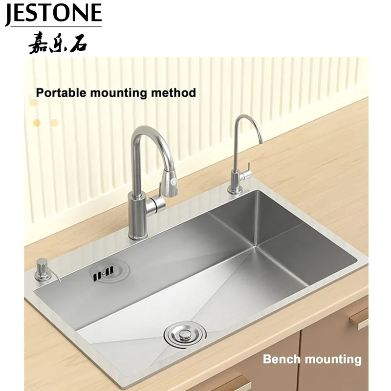 Factory Price Top Quality Standard Table Stainless Steel Single Bowl Kitchen Basin Wash for