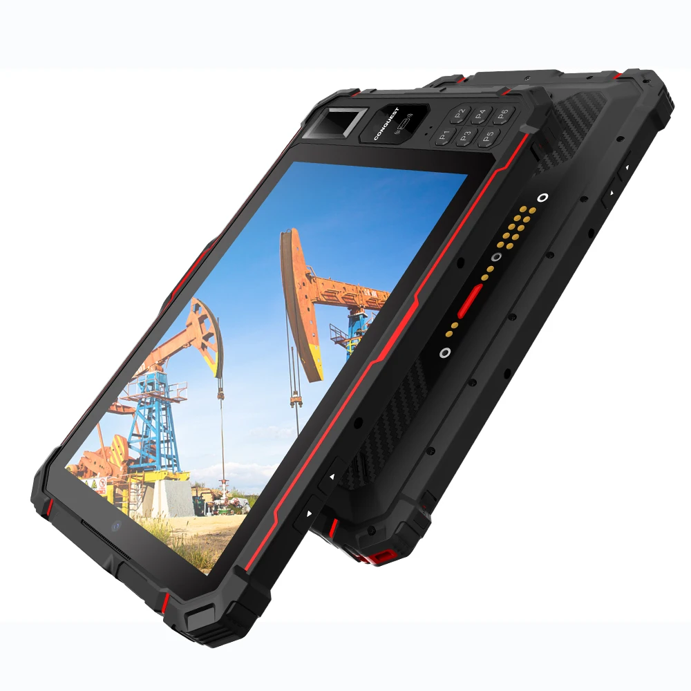CONQUEST S22 ATEX RFID LF 125KHz LF 134.2KHz HF 13.56MHz UHF 915MHz NFC Android 4G 5G tablet touchscreen rugged for AI calculate POC walkie talkie