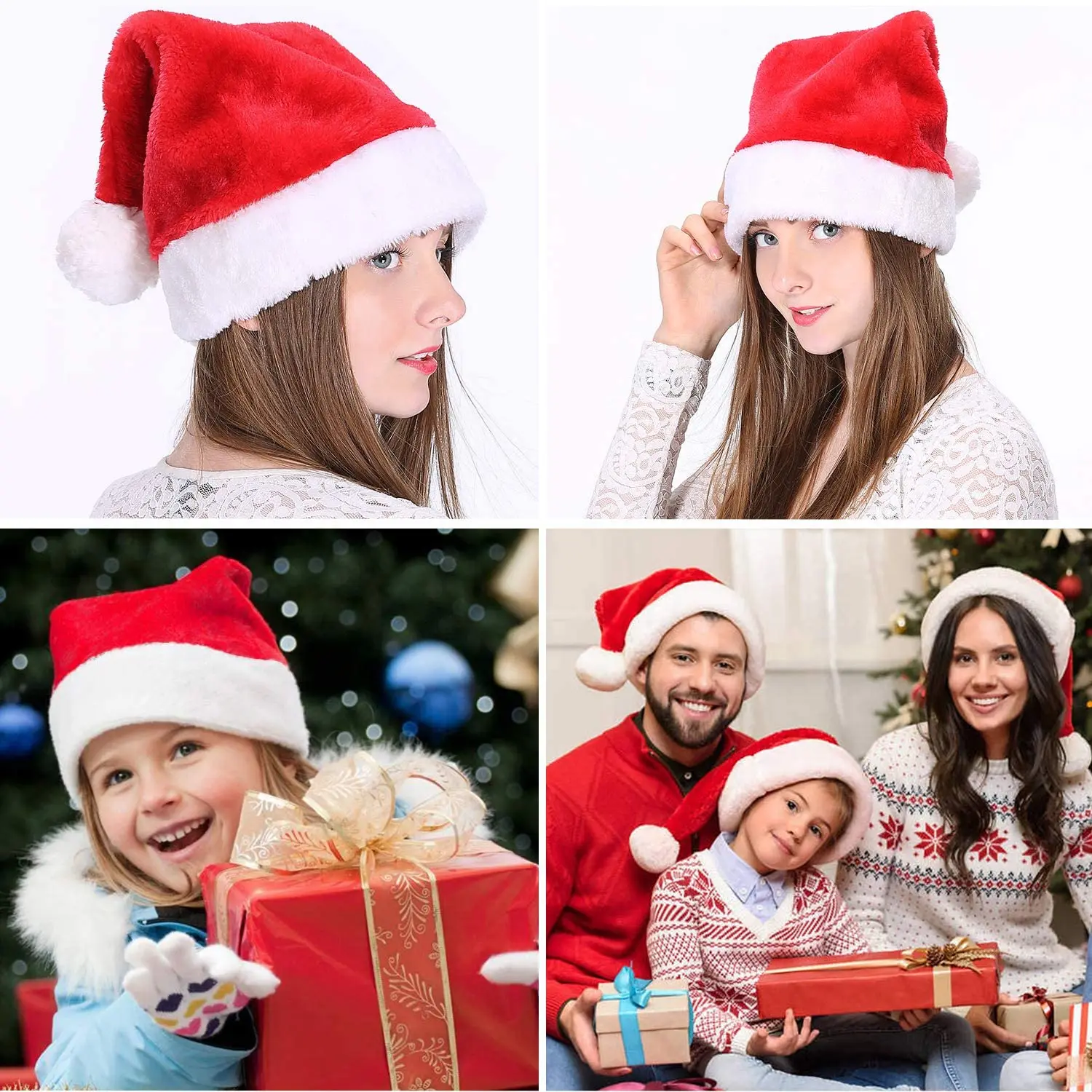2020 high quality wholesale holiday decoration Christmas hat for Santa