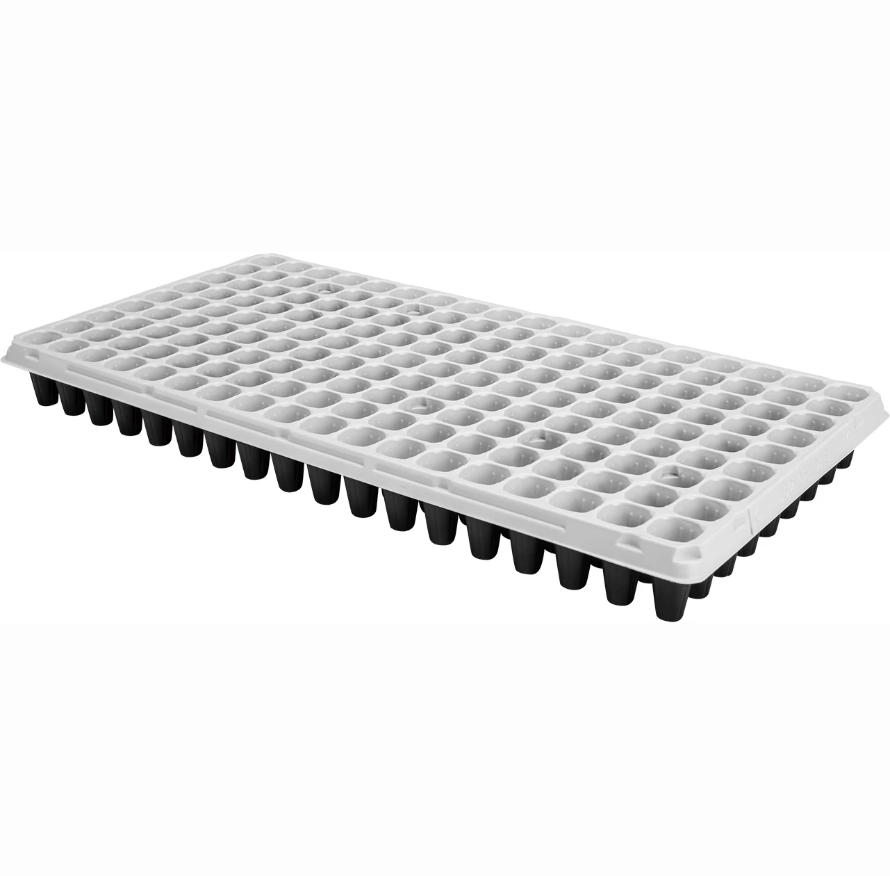 OEM factory Special plastic seed seedling tray white and black color 162 cell