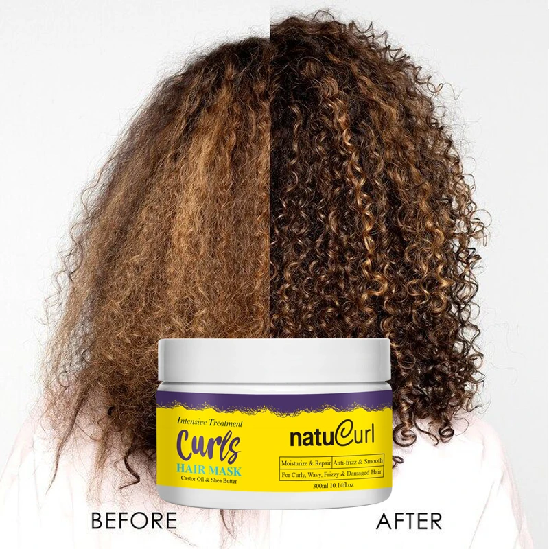 Private Label African Kid Curly Hair Care Shea Butter Hair Masks for Frizz Control and Smooth Hair