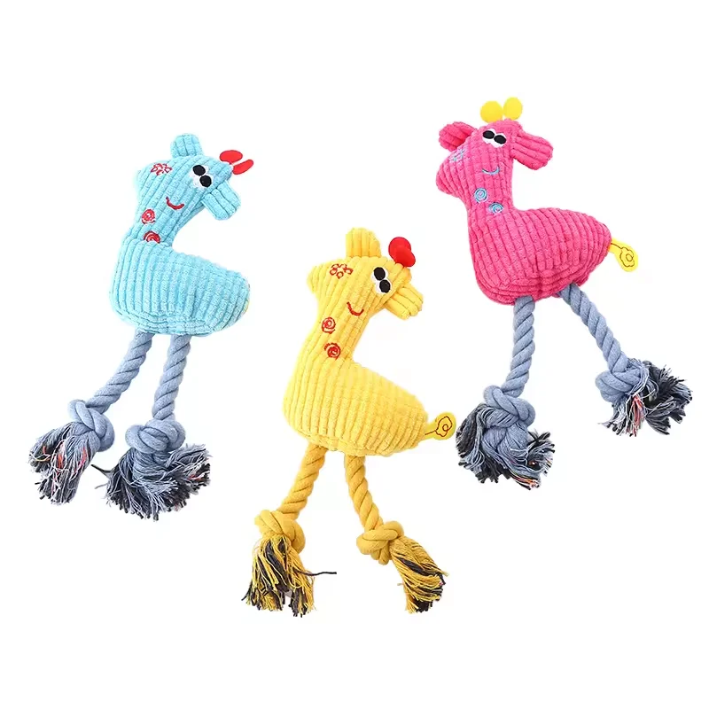 Wholesale Knitted Plush Crinkle and  Luxury Turkey Designer Chew Toys for Puppy to Large Dogs Dog Squeaky Toys