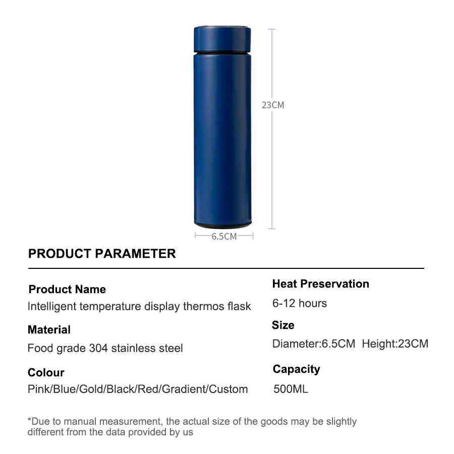 Smart Temperature Display Thermos Flask Stainless Steel Travel Thermo Mug Cup Water Filter Bottle With Tea Strainer For Coffee