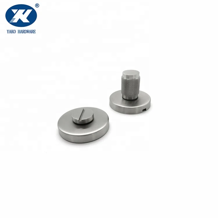 Round Stainless Steel Bathroom Lock Knurling Thumb Turn Indicator