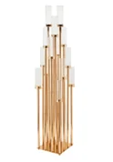Gold Metal Crystal Candlesticks 5 Arms Crystal Candelabra For Tealight Candles Holders Wedding Party Table Centerpieces