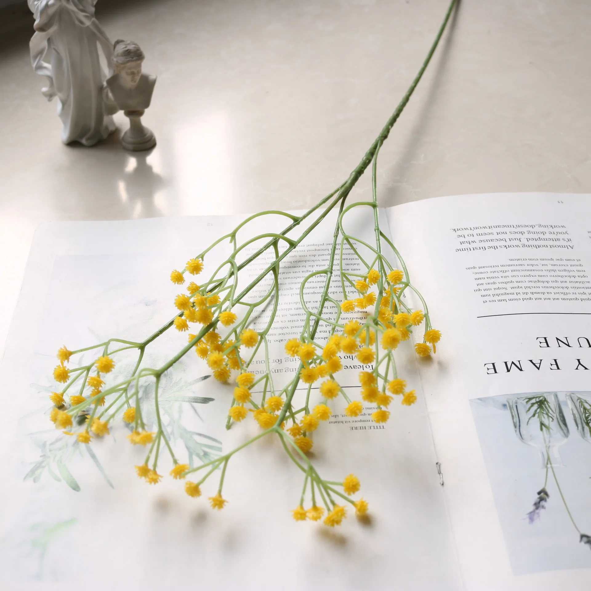 Fake Babys Breath Flowers Pink Blue Babys Breath/Gypsophila Arrangement Wedding Decoration White Center Piece Table Decorations