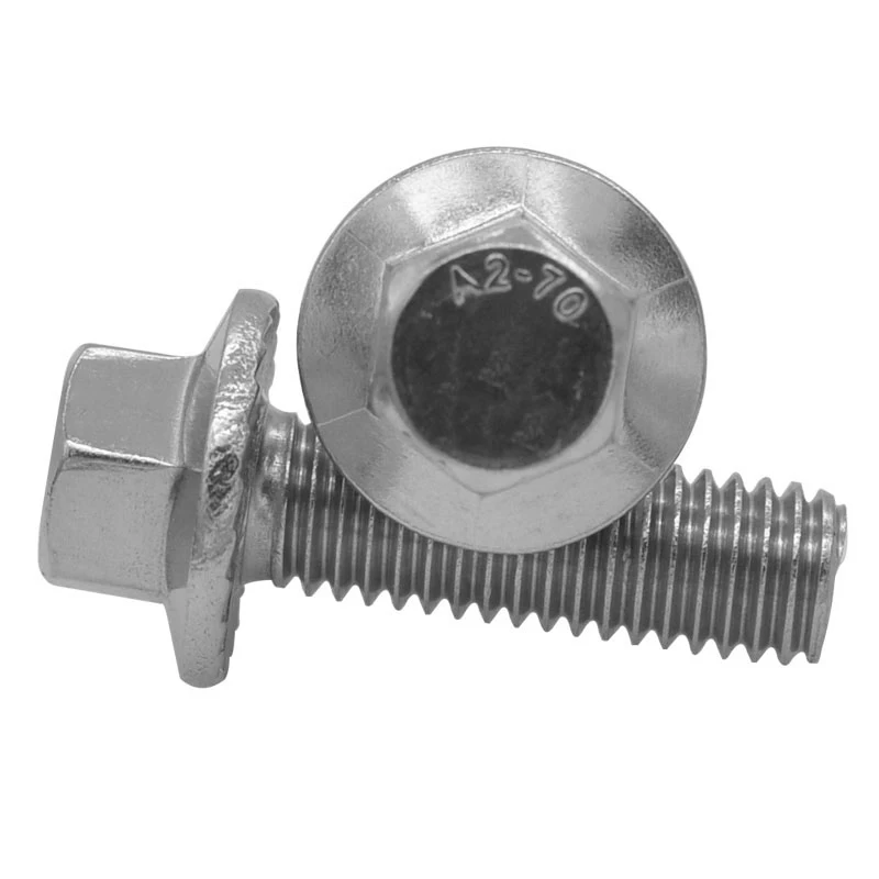 M12 x 100mm 304 Stainless Steel Flange Bolt ASTM A193 & DIN Standard Hex Head Plain Finish for Industrial Use