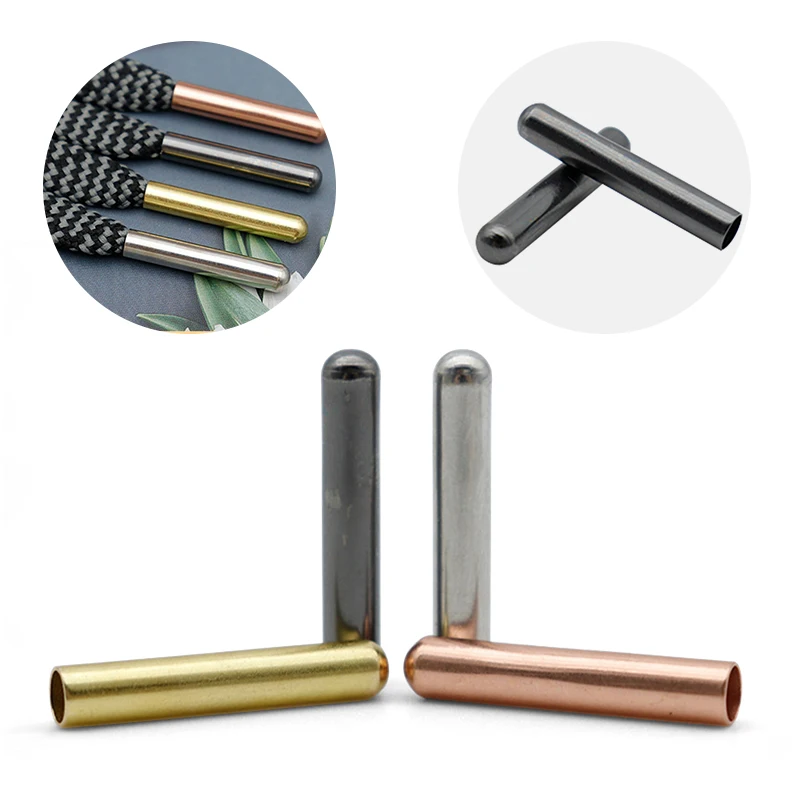 Factory Wholesale Shoe Laces Round Tips Metal Hoodie Aglets Durable Flat Shoelace Aglet For Shoelace Hoodie Strings