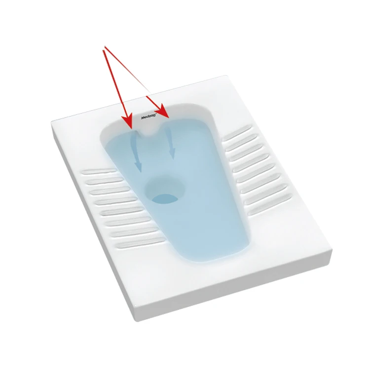Medyag Wholesale Public WC Ceramic Squat Pan Bathroom Portable Floor Squat Toilet