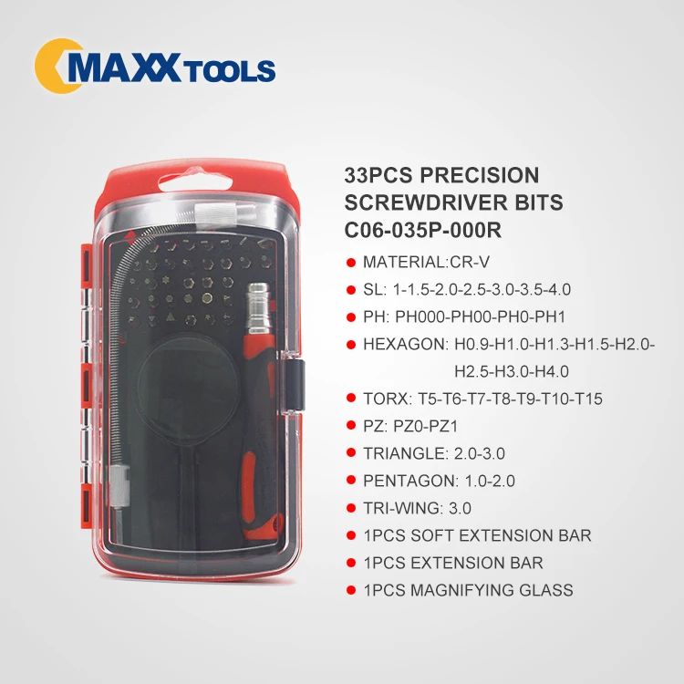 36pc Crv Precision screwdriver set screwdriver bits