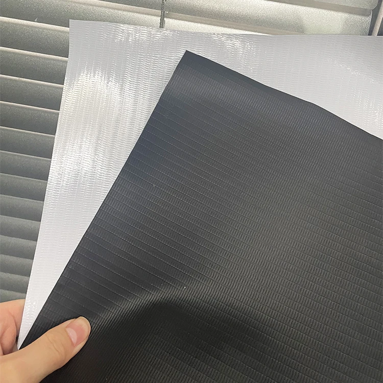 Black back lona banner stock advertising tarpaulin frontlit flex banner roll for digital printing  230g 300g 400g