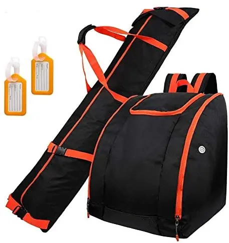 Outdoor Sports Ski Boot Bag Padded Snowboard Ski Bag with Waterproof Oxford Fabric