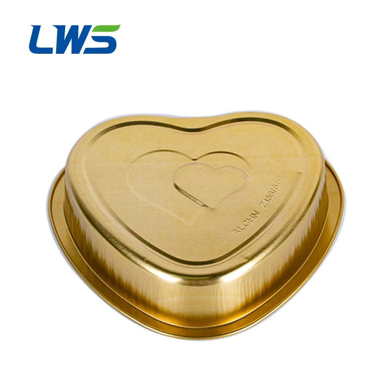 HC86 hotsales heart shape aluminum baking cup custom brand ramekin cupcake moulds