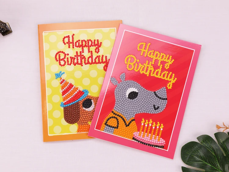 Greeting handmade 3d birthday card DIY diamond painting wedding fancy gift card