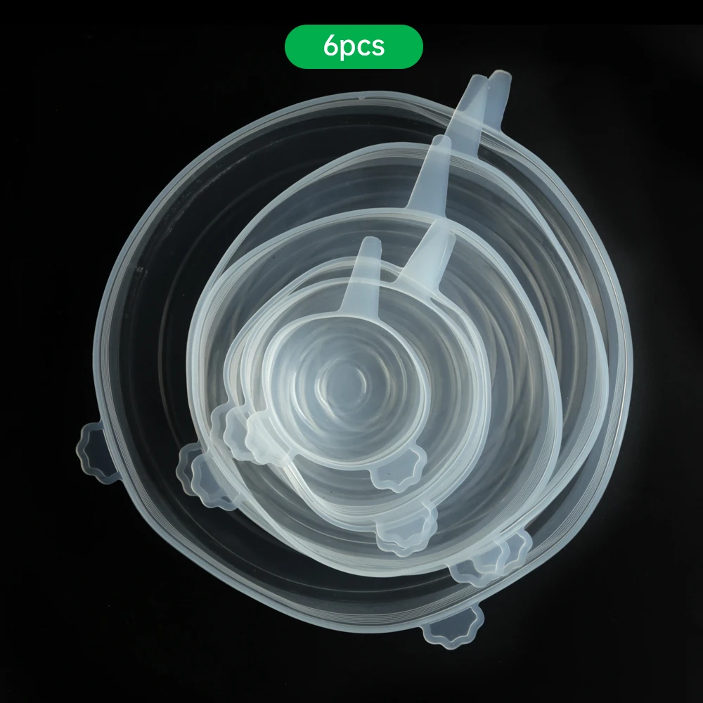 6/12/14 шт./упаковка, гибкие УНИВЕРСАЛЬНЫЕ СИЛИКОНОВЫЕ растягивающиеся крышки для пищевых контейнеров и Мисок